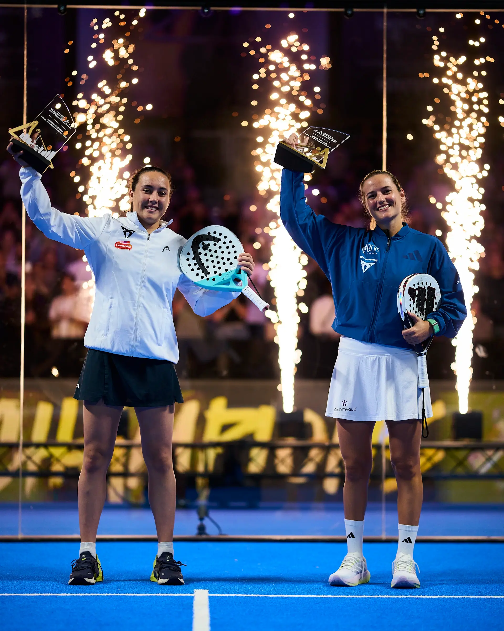 Ari Sánchez e Andrea Ustero com os troféus depois de ganhar o Rotterdam P2 2026