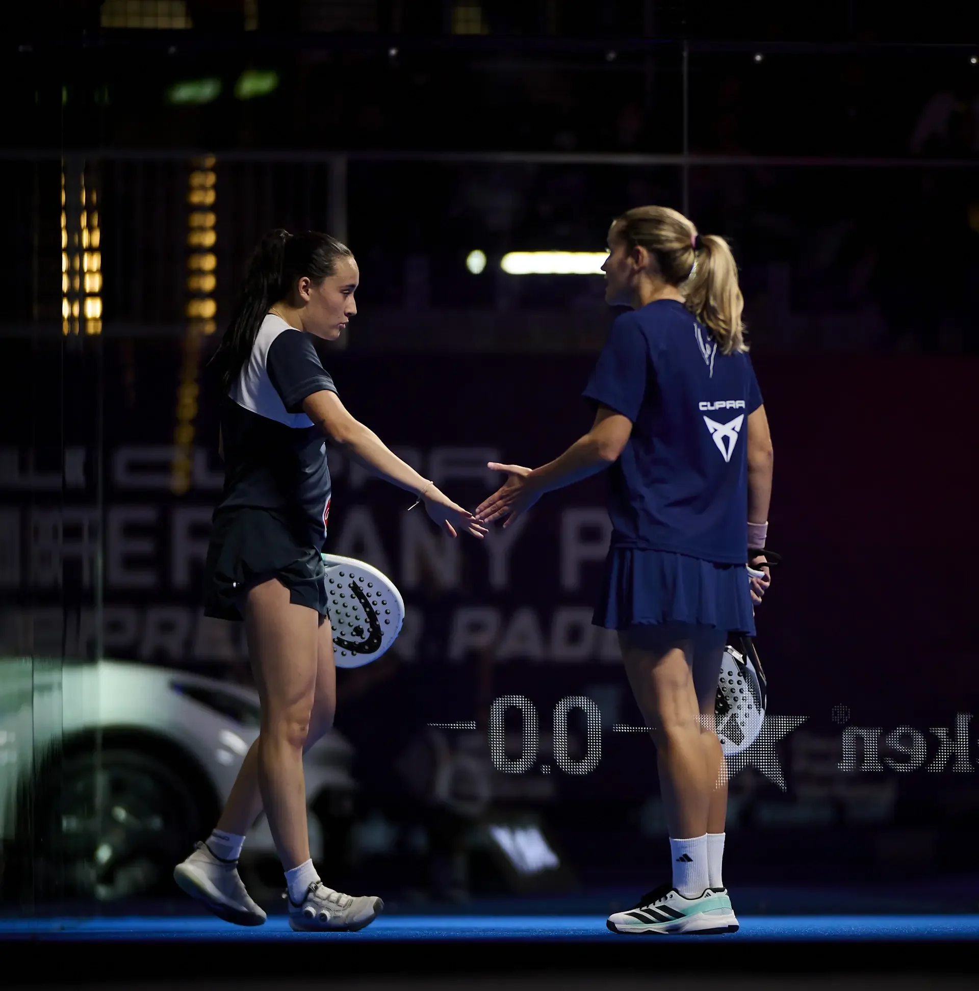 Ari Sánchez e Andrea Ustero na partida das semifinais do Germany P2 2026 | Fotografia da Premier Padel